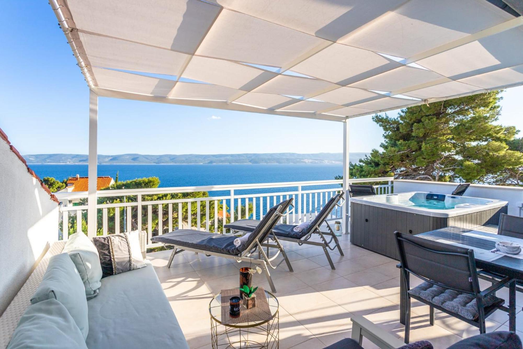 Magnificent Villa With Pool, Hot Tub, Sea View, Sauna Mimice Luaran gambar